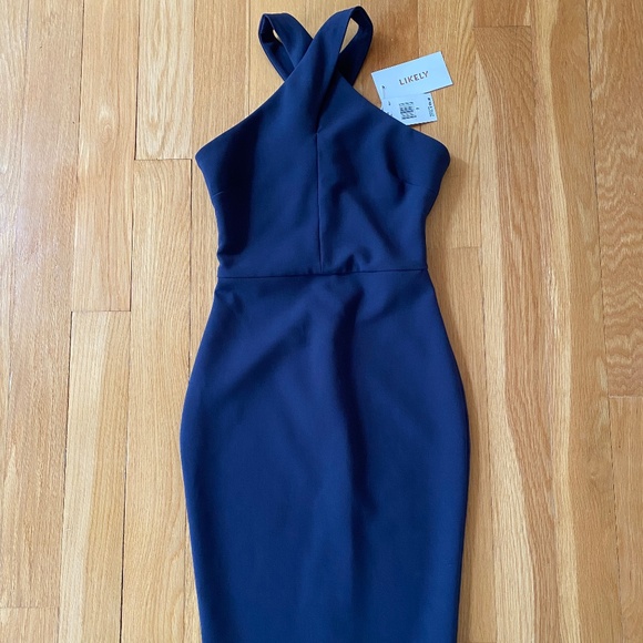 CAROLYN DRESS, by LIKELY, size 0, Navy blue - Picture 4 of 6
